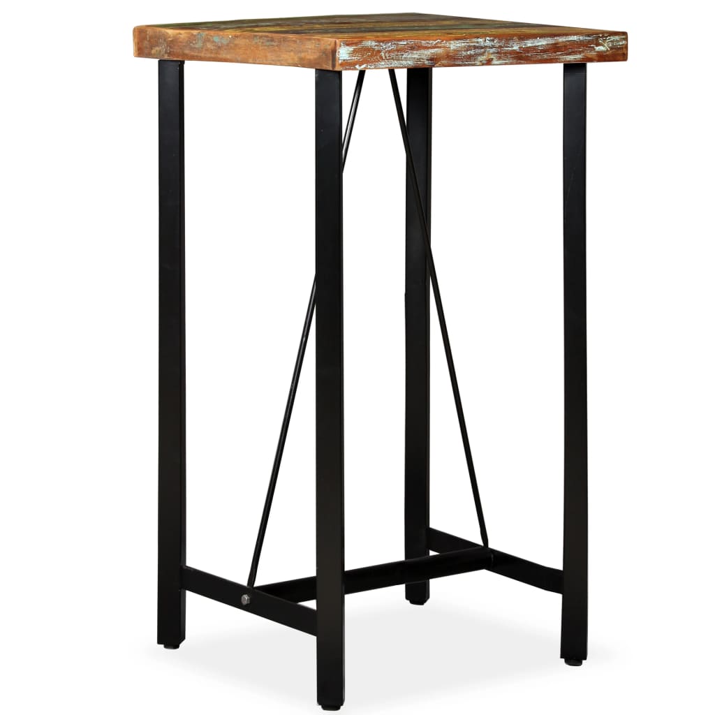 Table de bar Bois de récupération massif 60x60x107 cm - XIOS