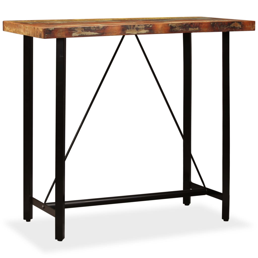 Table de bar Bois massif de récupération 120x60x107 cm - XIOS