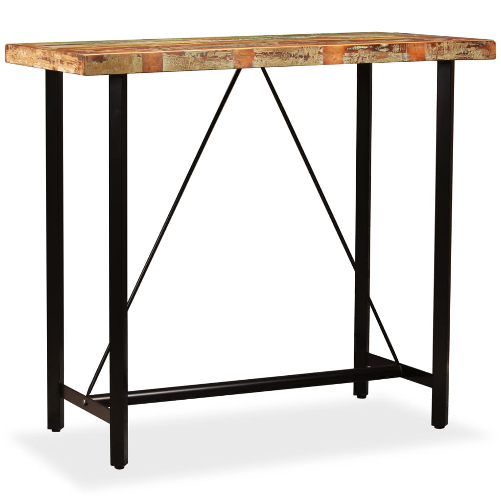 Table de bar Bois massif de récupération 120x60x107 cm - XIOS