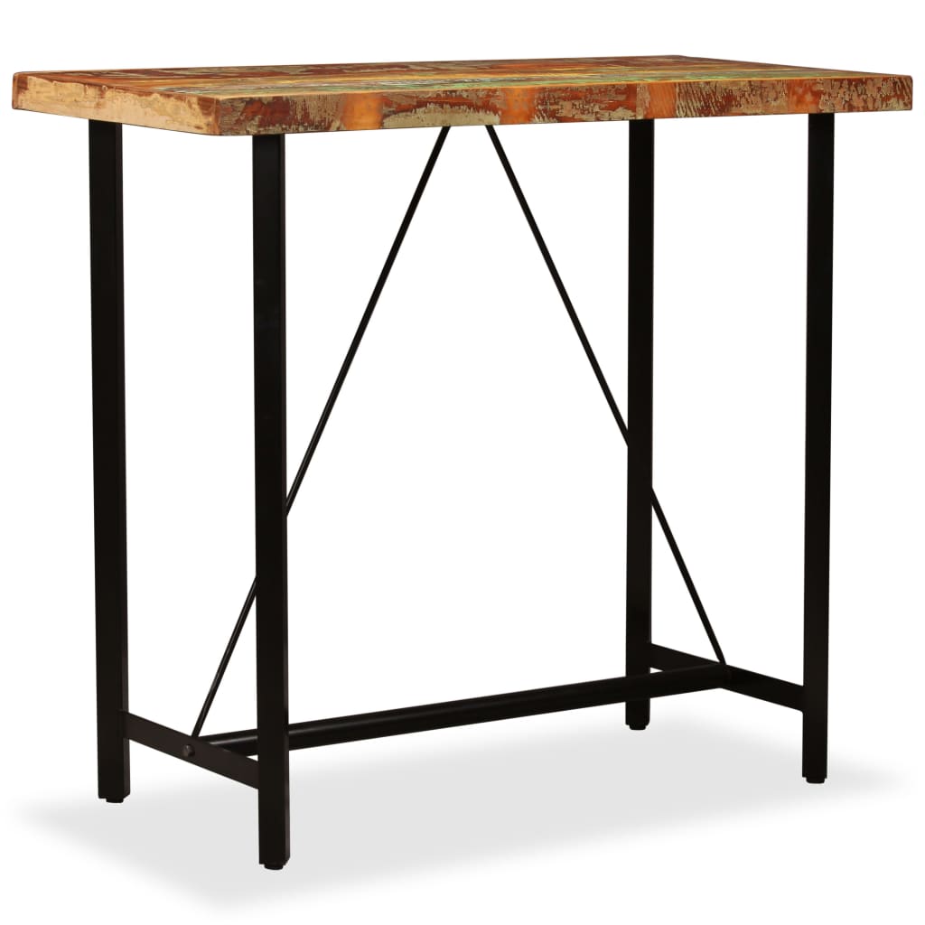 Table de bar Bois massif de récupération 120x60x107 cm - XIOS