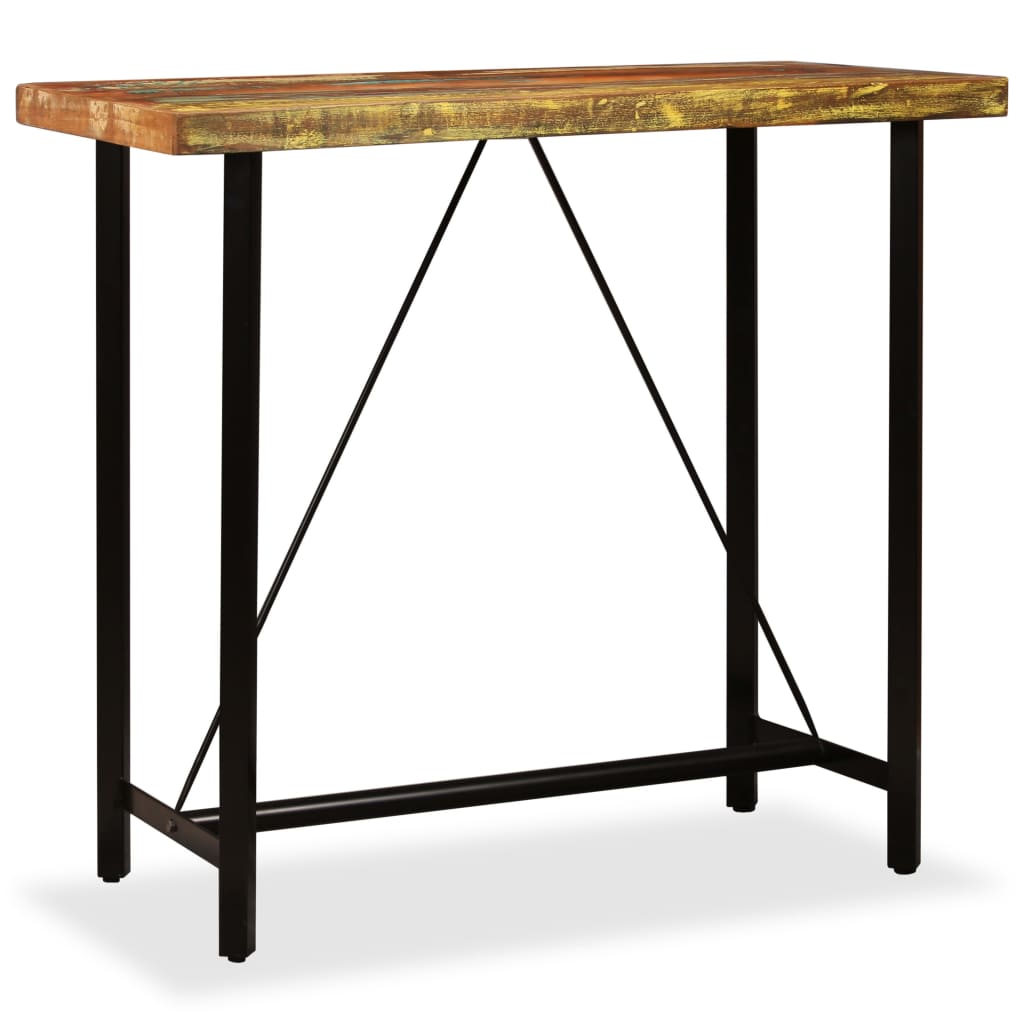 Table de bar Bois massif de récupération 120x60x107 cm - XIOS