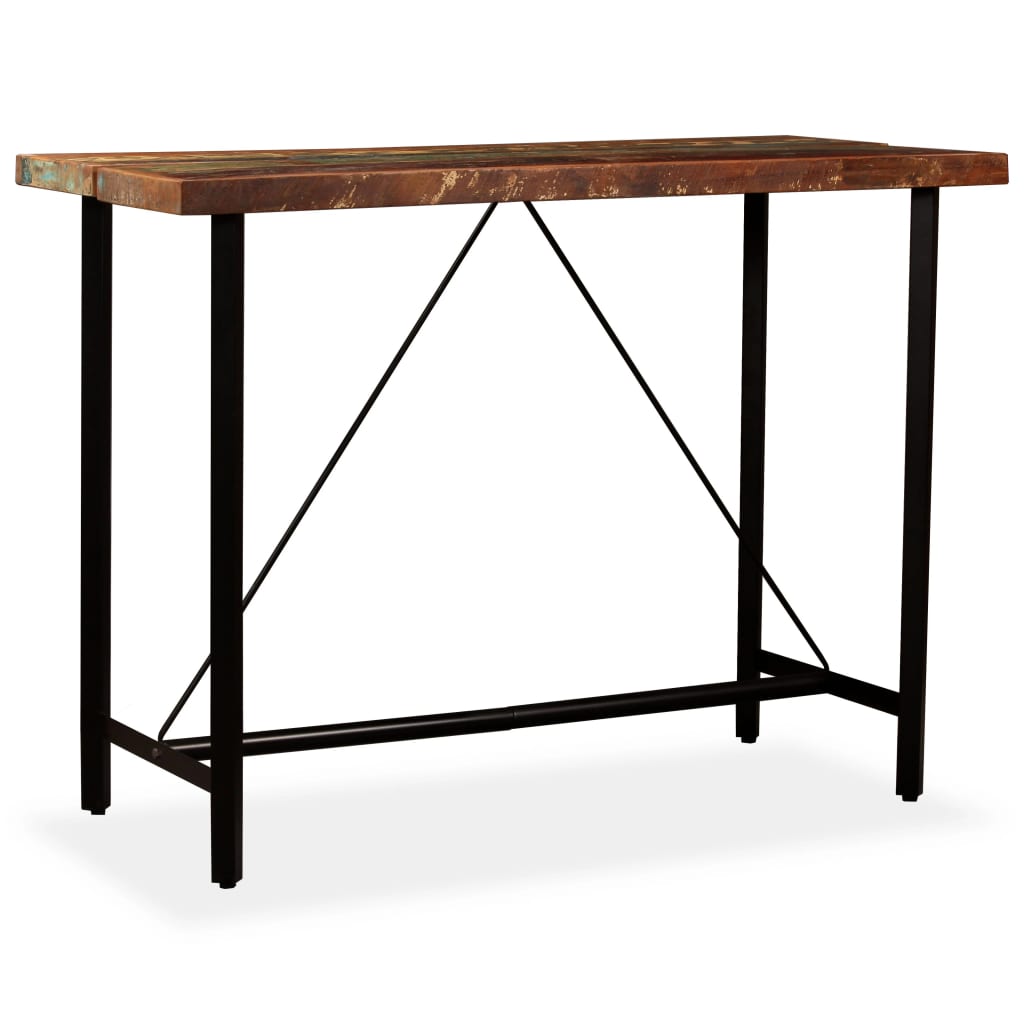 Table de bar Bois massif de récupération 150 x 70 x 107 cm - XIOS