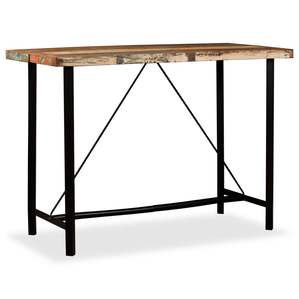 Table de bar Bois massif de récupération 150 x 70 x 107 cm - XIOS