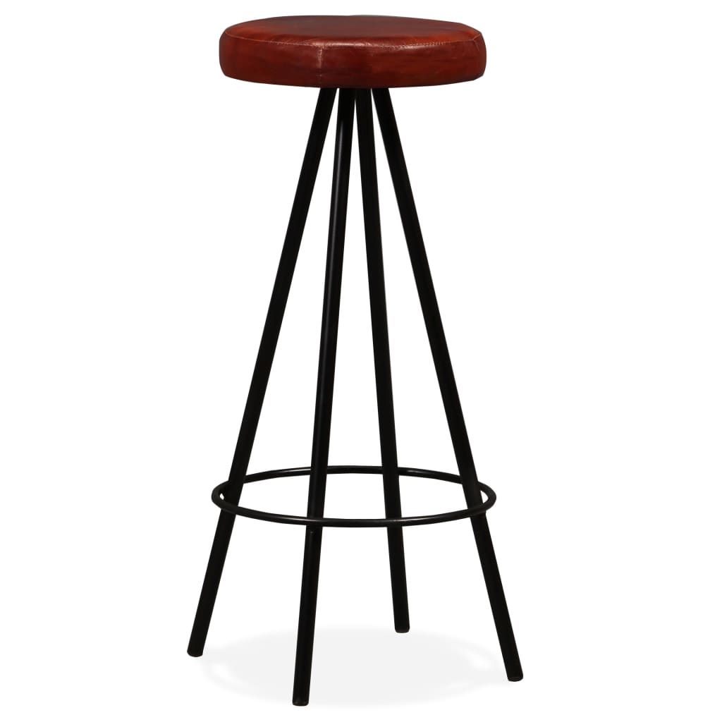 Tabourets de bar lot de 2 cuir véritable - XIOS