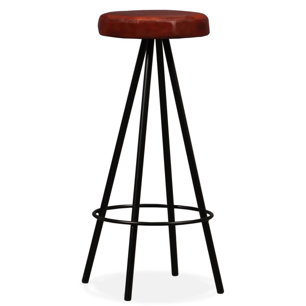 Tabourets de bar lot de 4 cuir véritable - XIOS