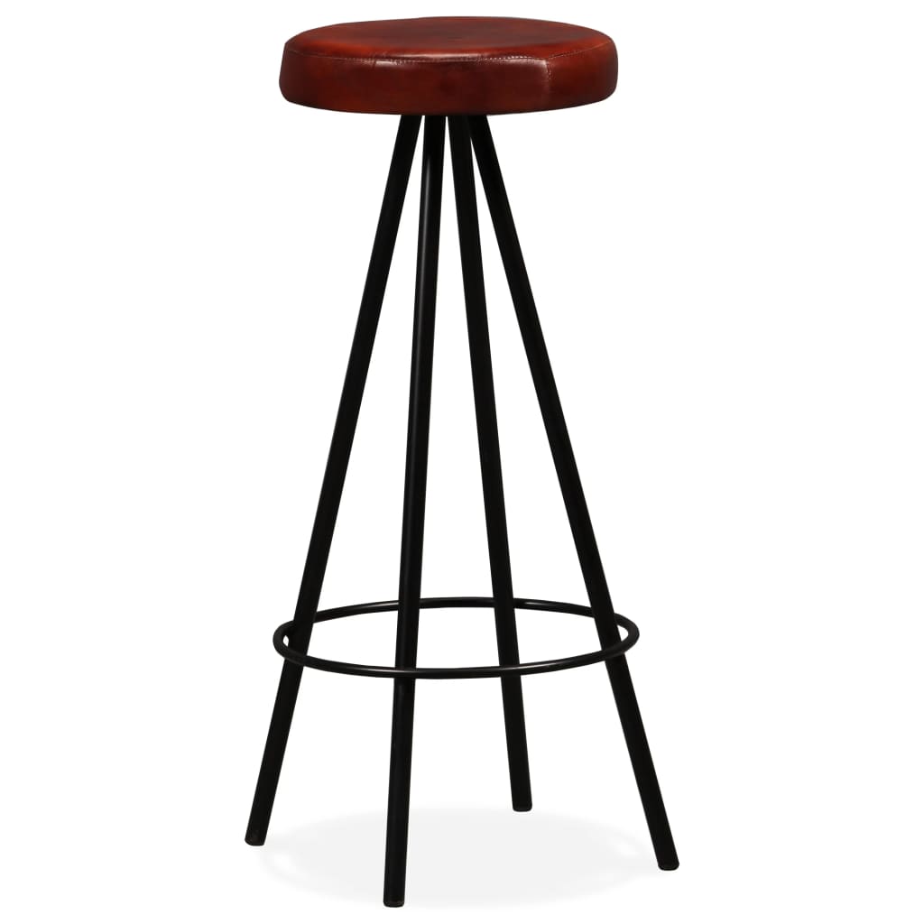 Tabourets de bar lot de 4 cuir véritable - XIOS