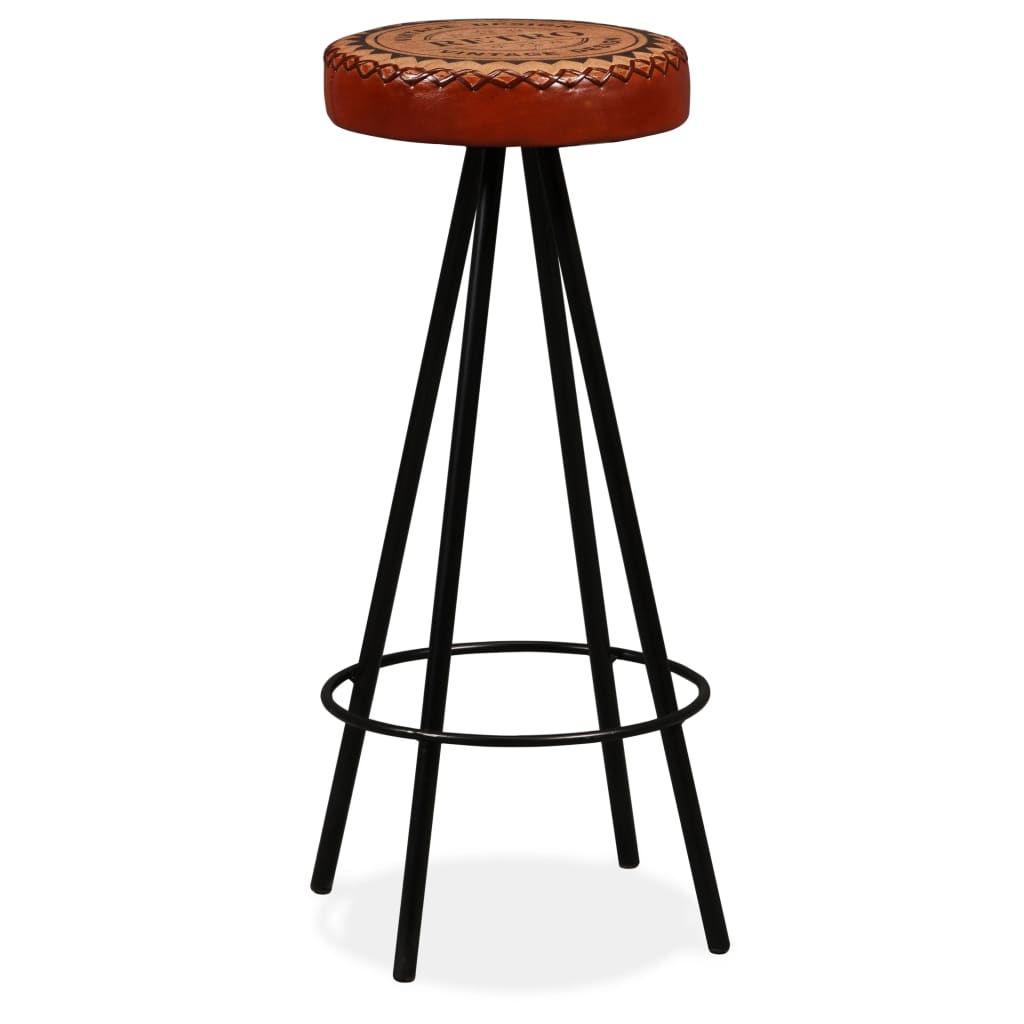 Tabourets de bar lot de 2 cuir véritable - XIOS