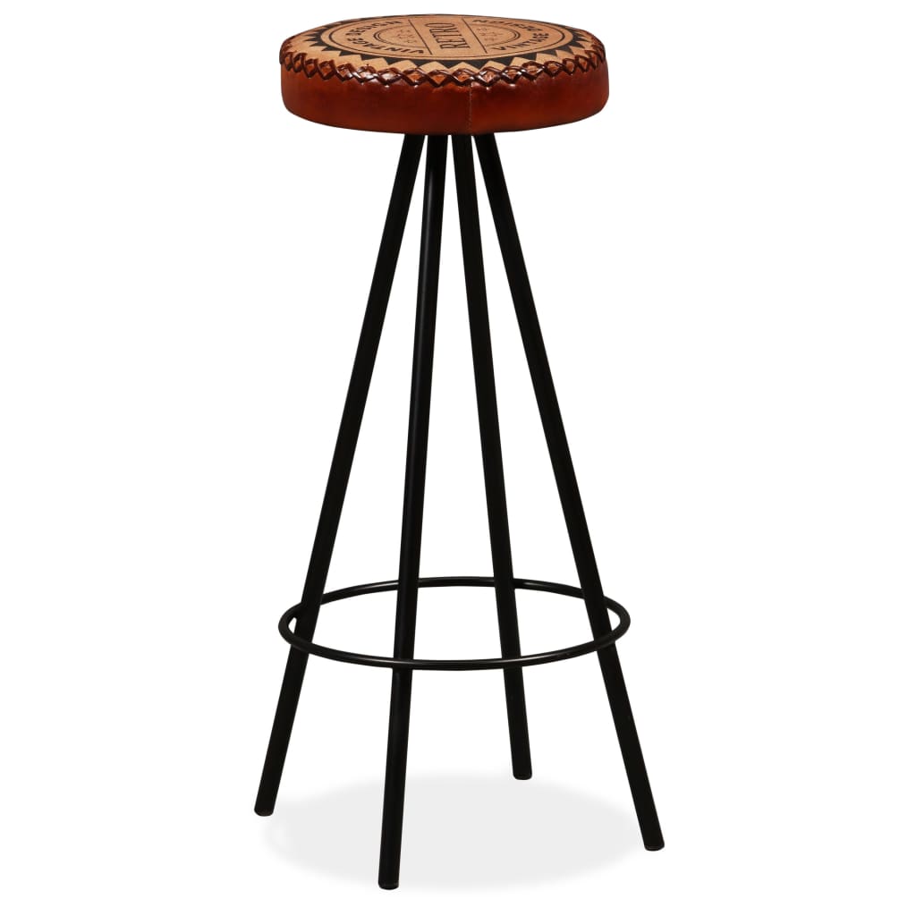 Tabourets de bar lot de 2 cuir véritable - XIOS