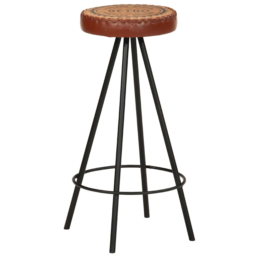 Tabourets de bar lot de 4 cuir véritable - XIOS