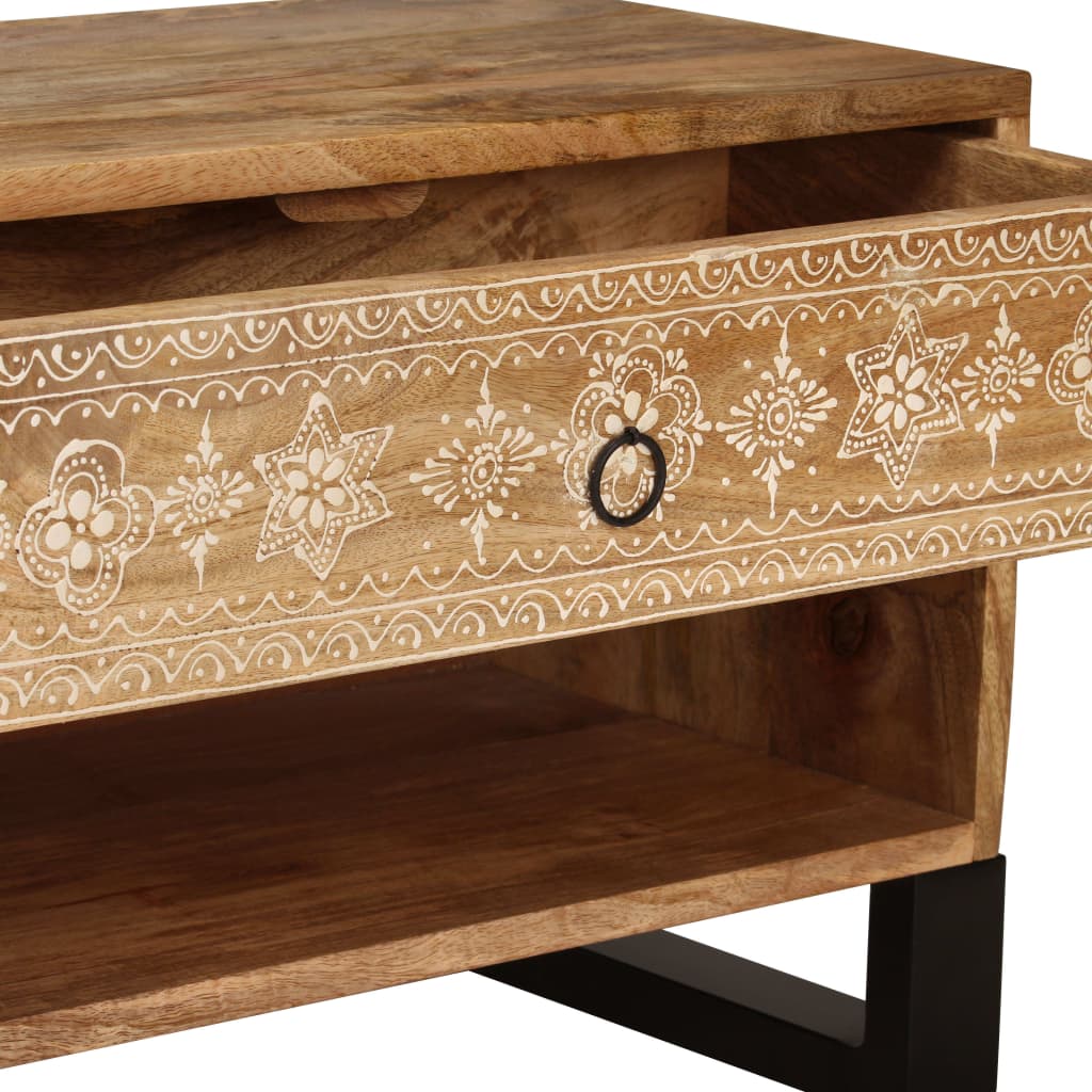 Meuble TV Bois massif de manguier 120 x 30 x 40 cm - XIOS