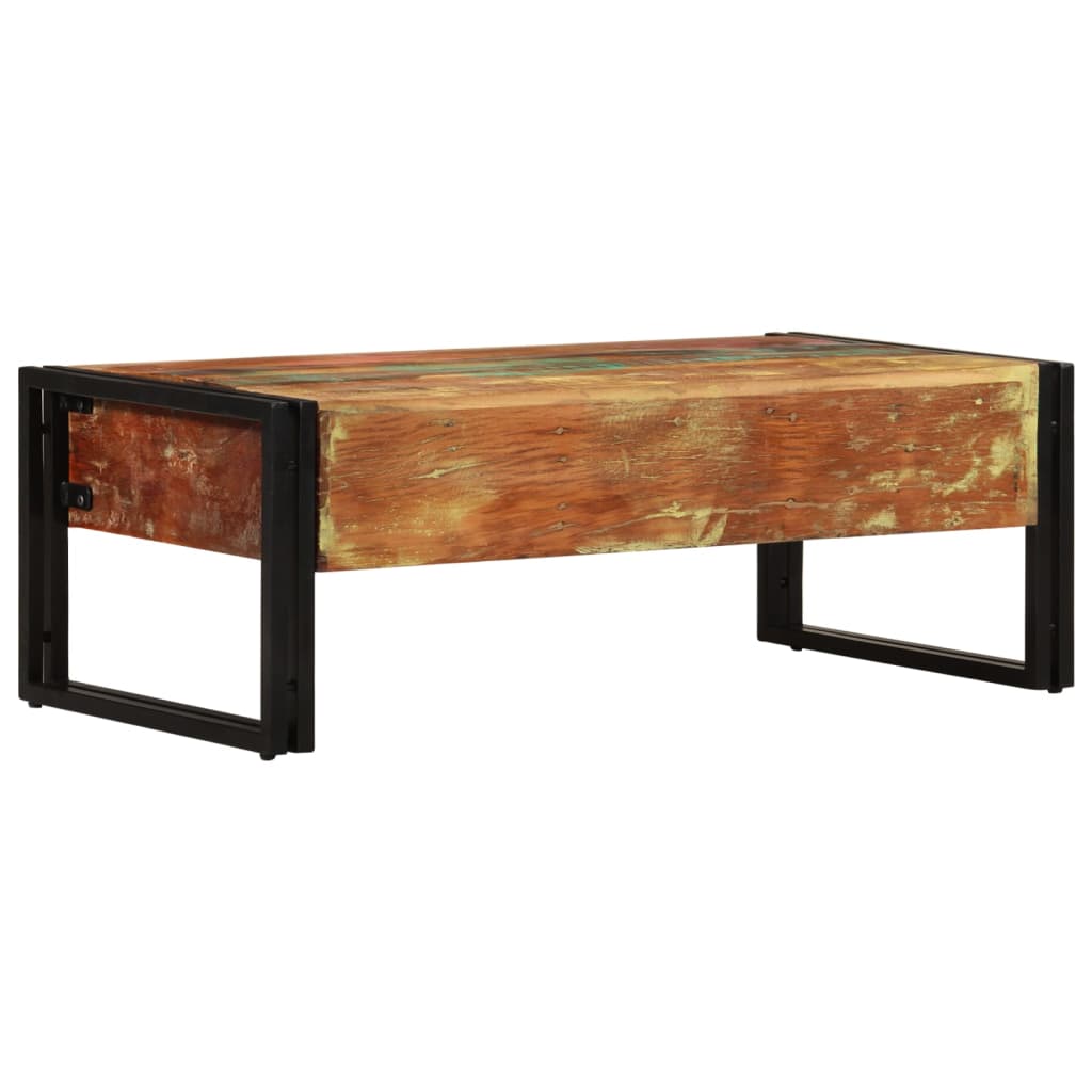 Table basse avec 3 tiroirs Bois de récupération 100x50x35 cm - XIOS