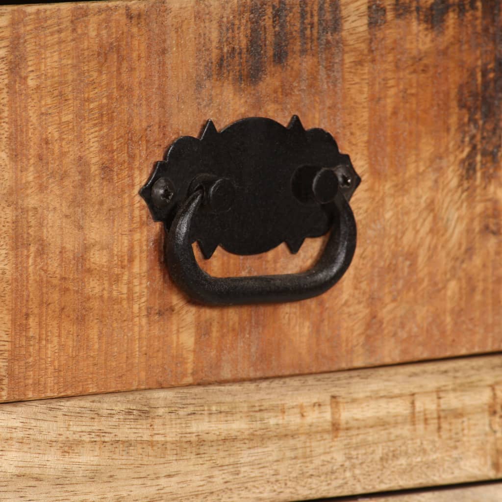 Buffet avec étagères en bois de manguier massif 65x30x180 cm - XIOS