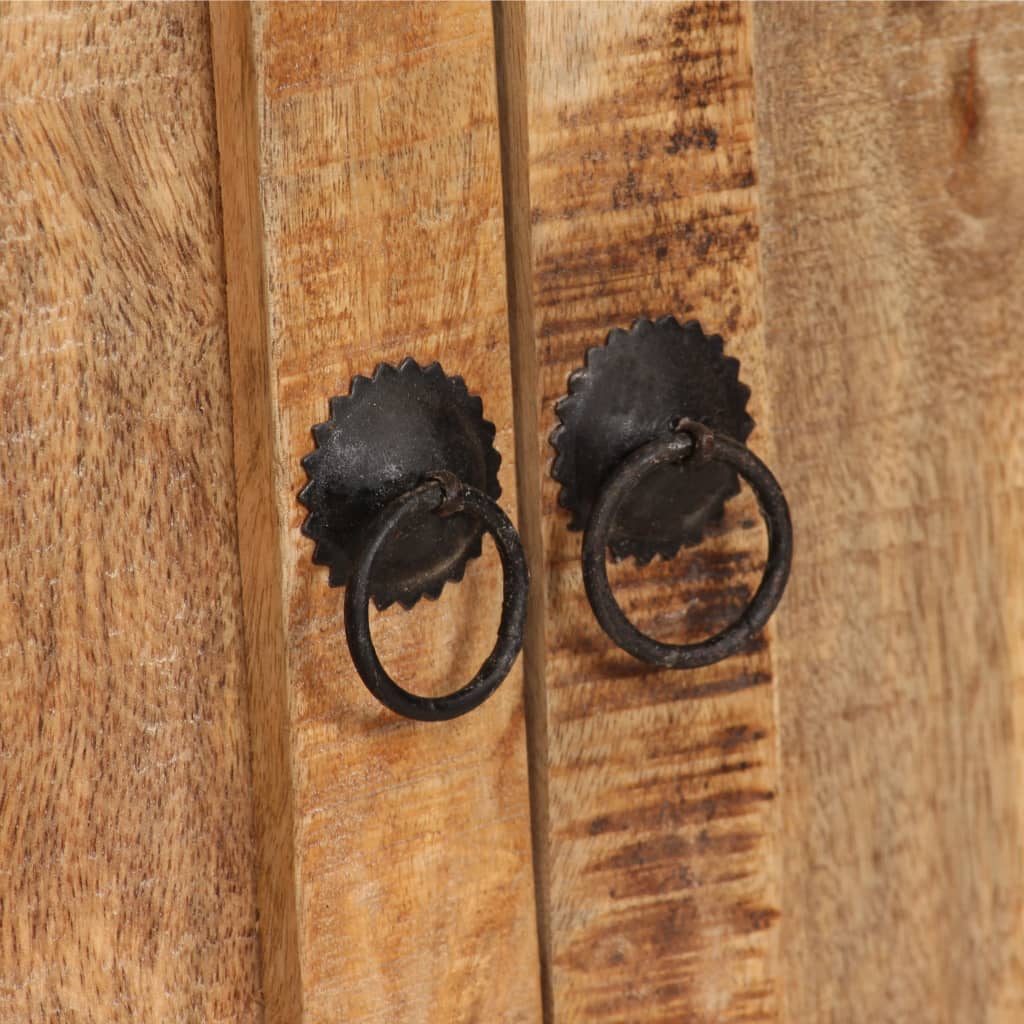 Buffet avec étagères en bois de manguier massif 65x30x180 cm - XIOS