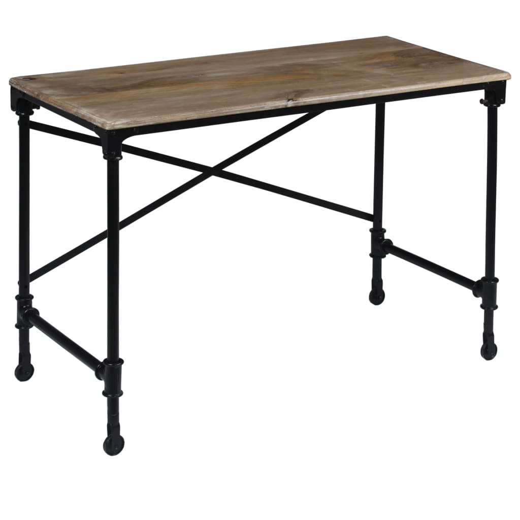 Bureau Bois de manguier massif et acier 110 x 50 x 96 cm