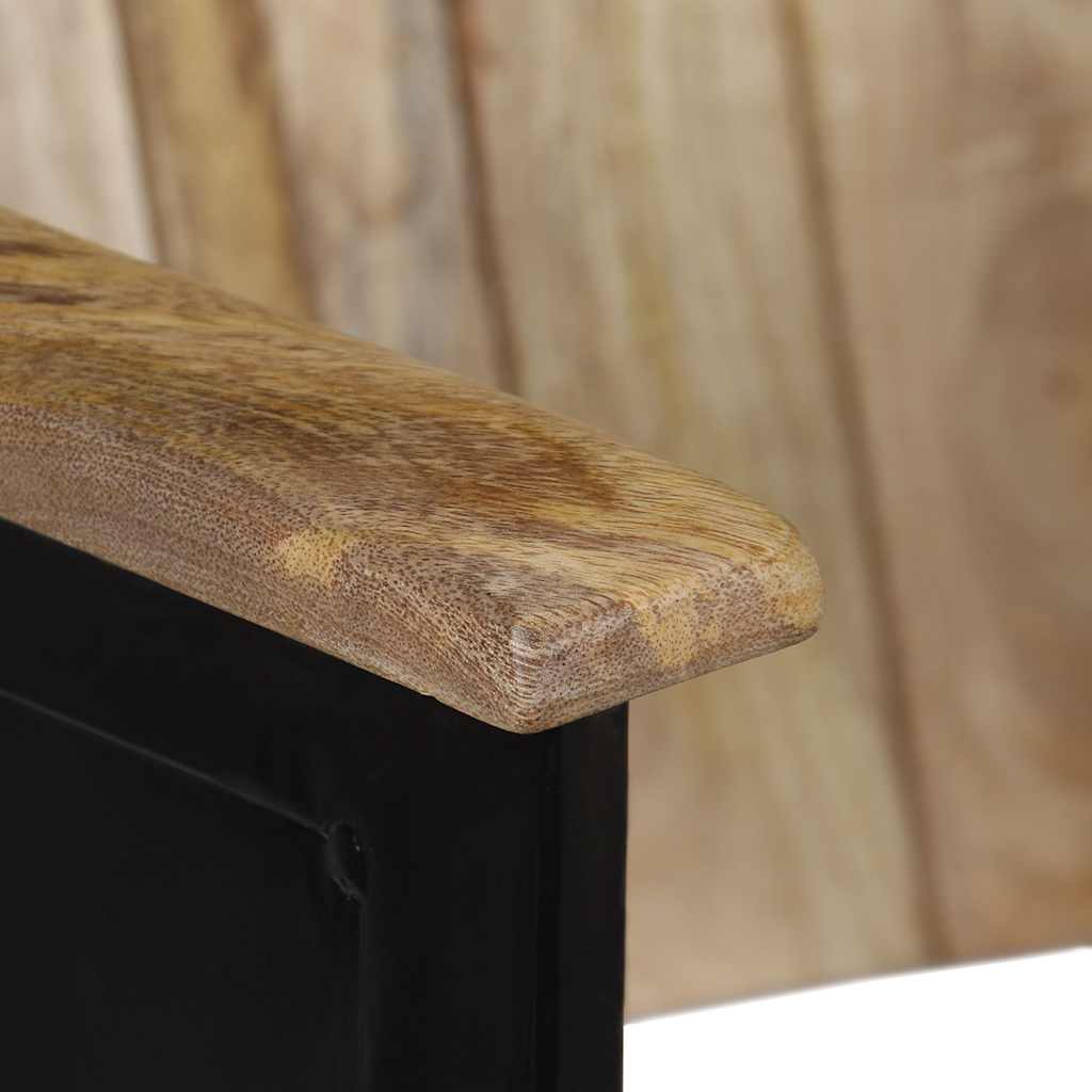Banc à 2 places Bois de manguier massif et acier - XIOS