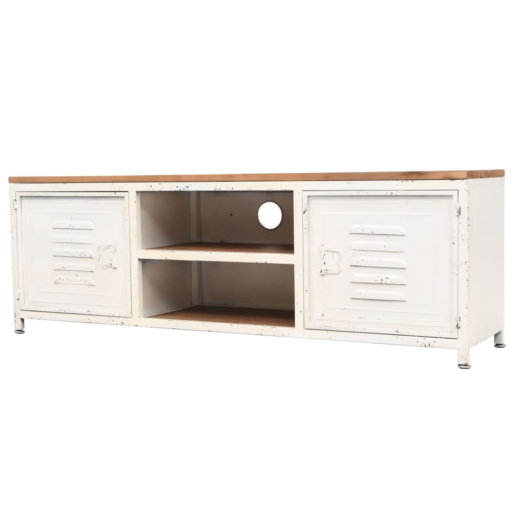 Meuble TV 120x30x40 cm Blanc - XIOS