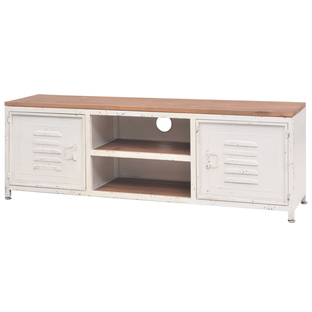 Meuble TV 120x30x40 cm Blanc - XIOS