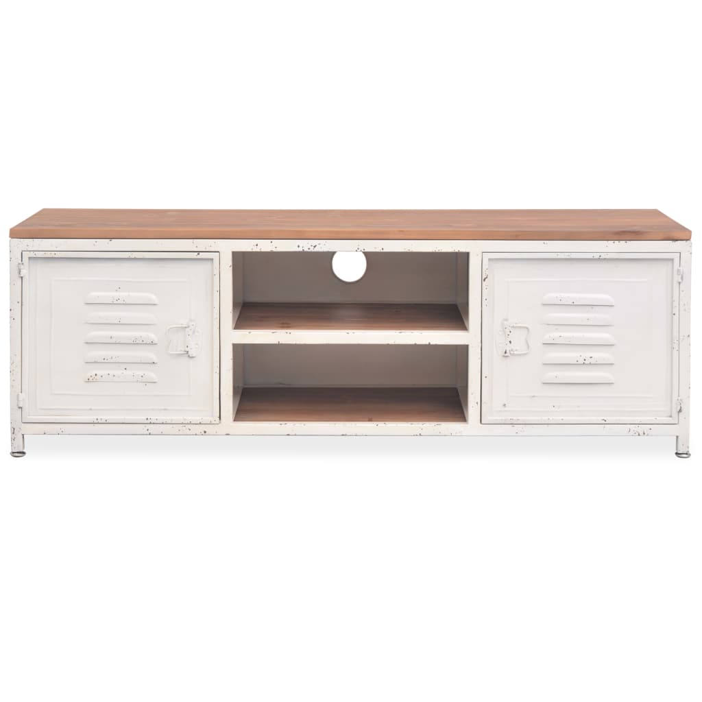 Meuble TV 120x30x40 cm Blanc - XIOS