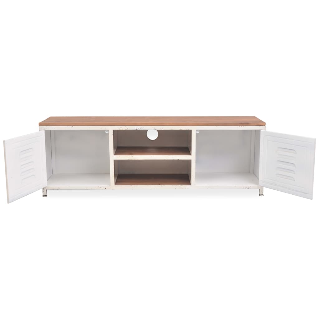 Meuble TV 120x30x40 cm Blanc - XIOS