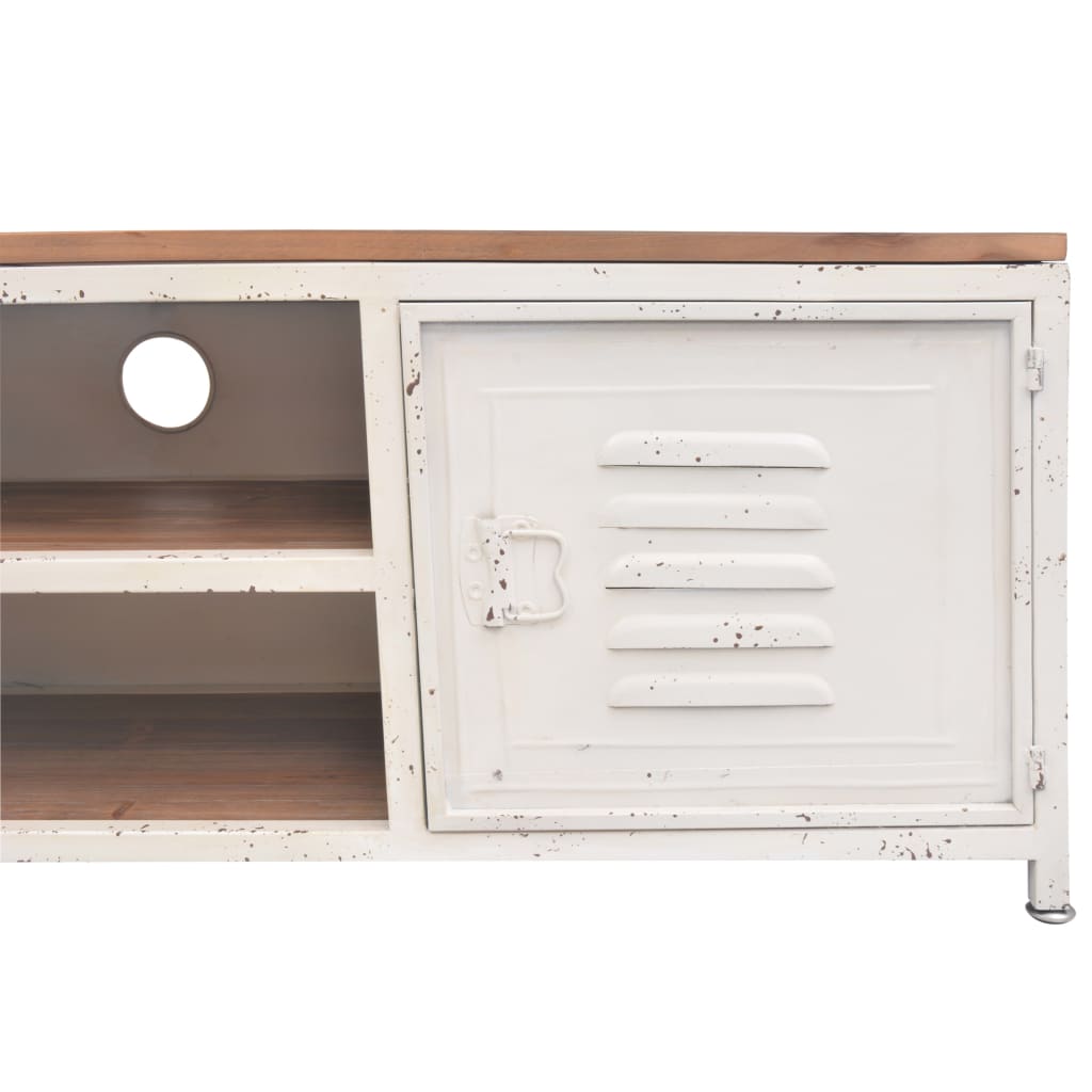 Meuble TV 120x30x40 cm Blanc - XIOS