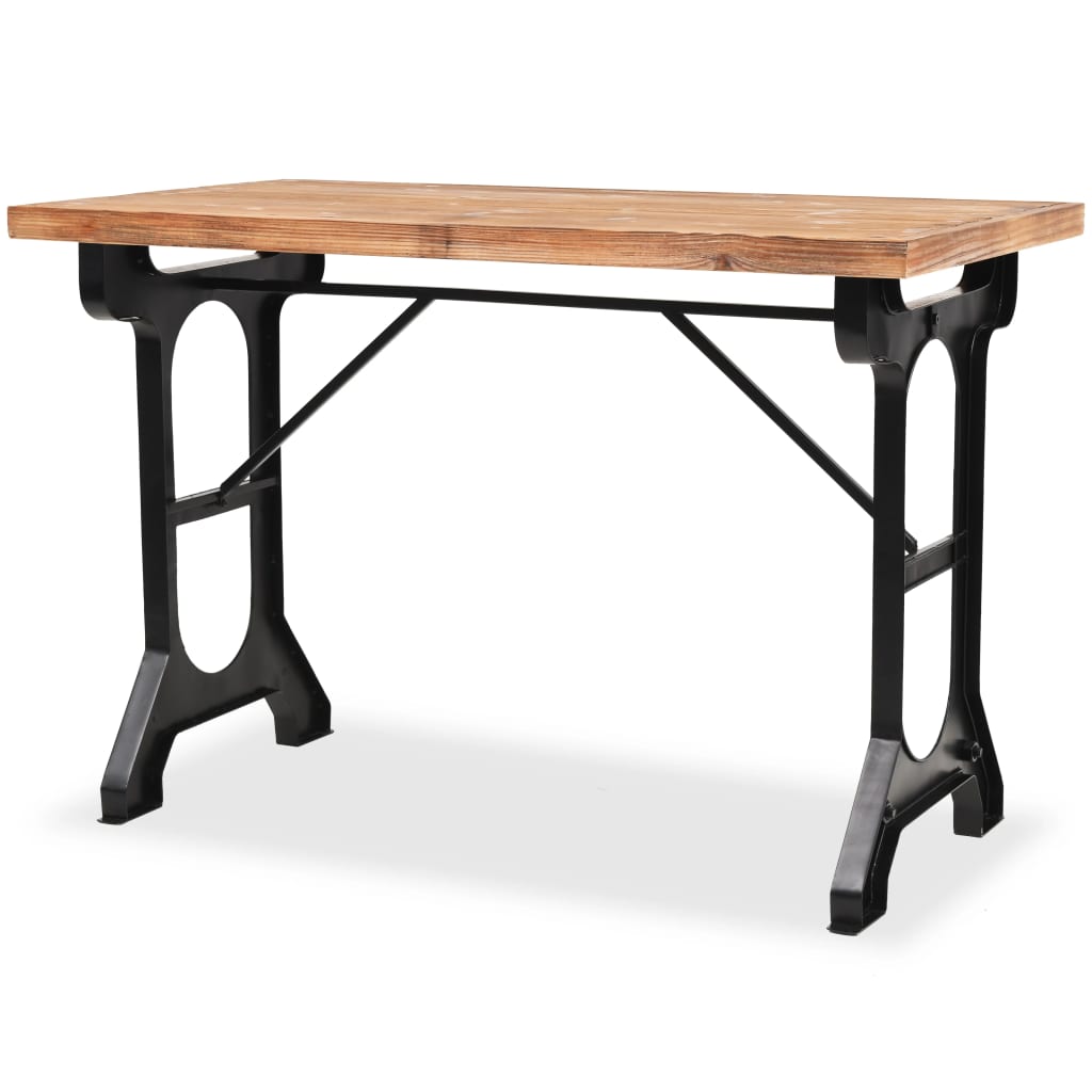 Table à manger dessus en bois de sapin massif 122x65x82 cm - XIOS