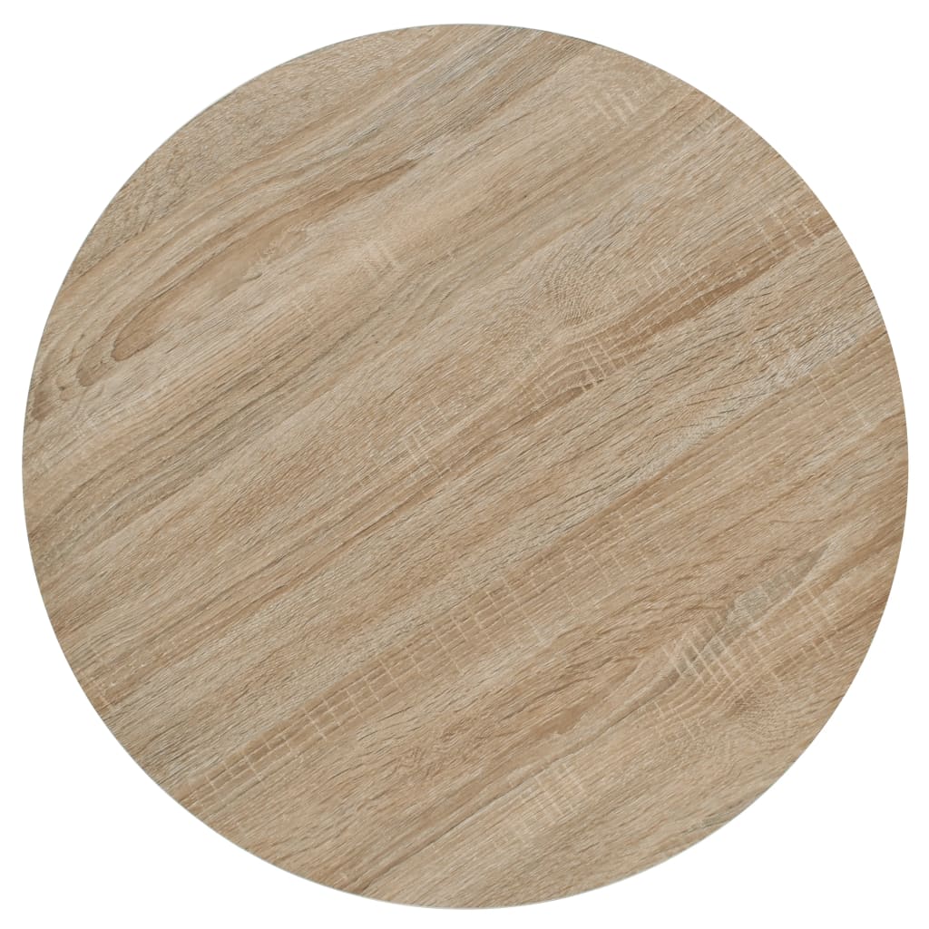 Table de bistro MDF et acier Rond 60 x 75 cm Couleur de chêne - XIOS