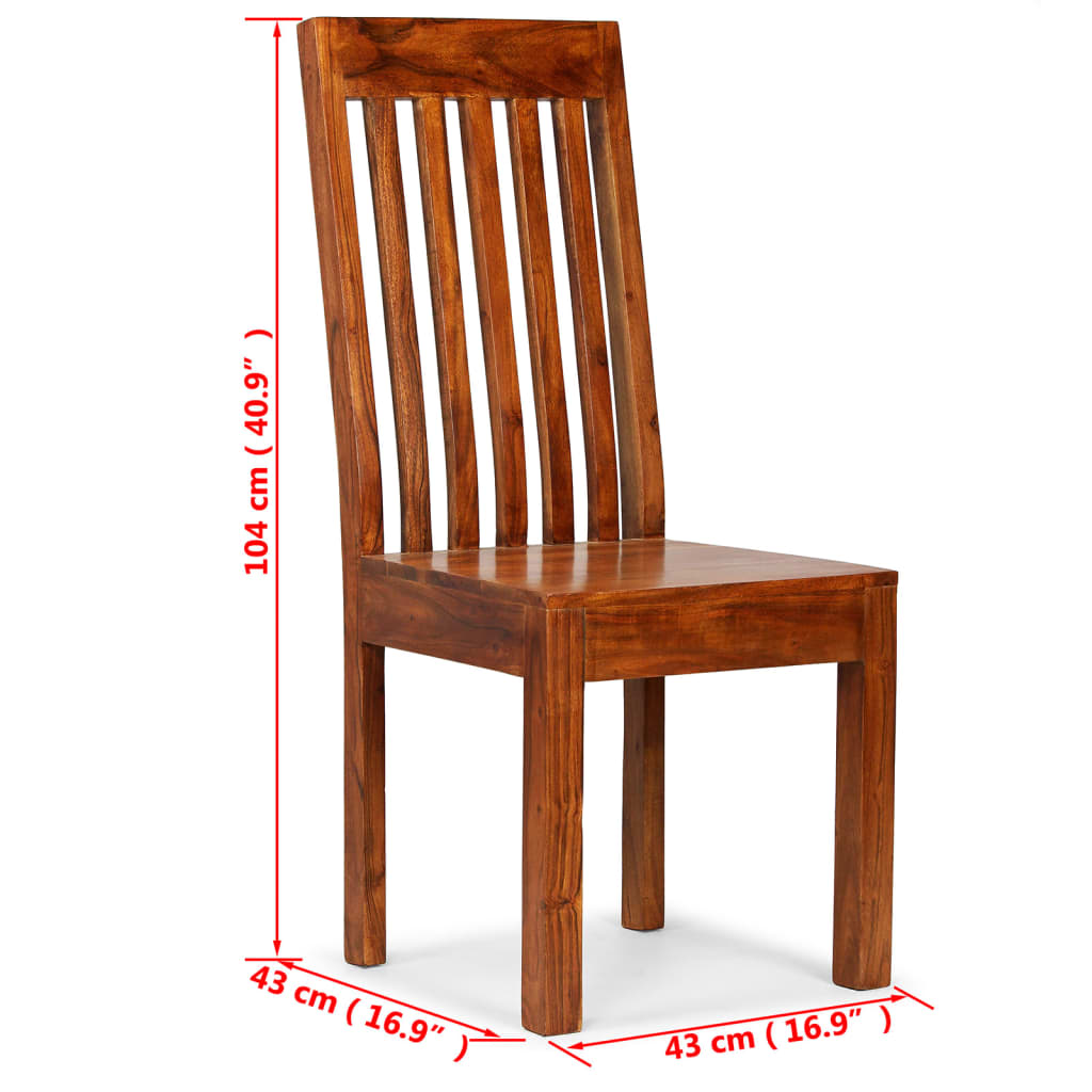 Chaise à manger lot de 2 Bois avec finition miel Moderne - XIOS