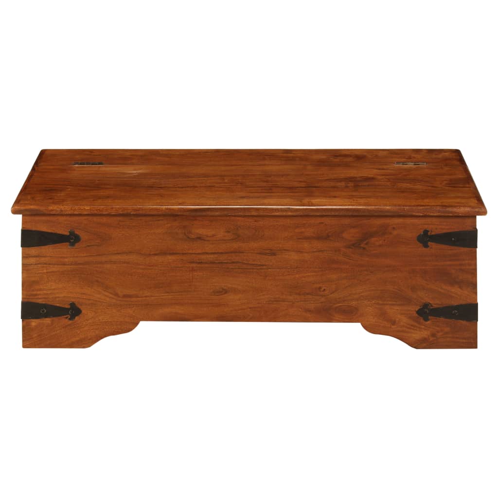 Table basse Bois d'acacia solide avec finition miel 110x55x35cm - XIOS