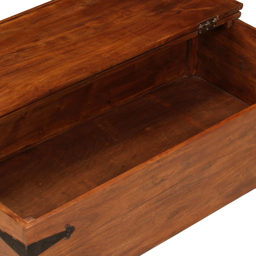 Table basse Bois d'acacia solide avec finition miel 110x55x35cm - XIOS