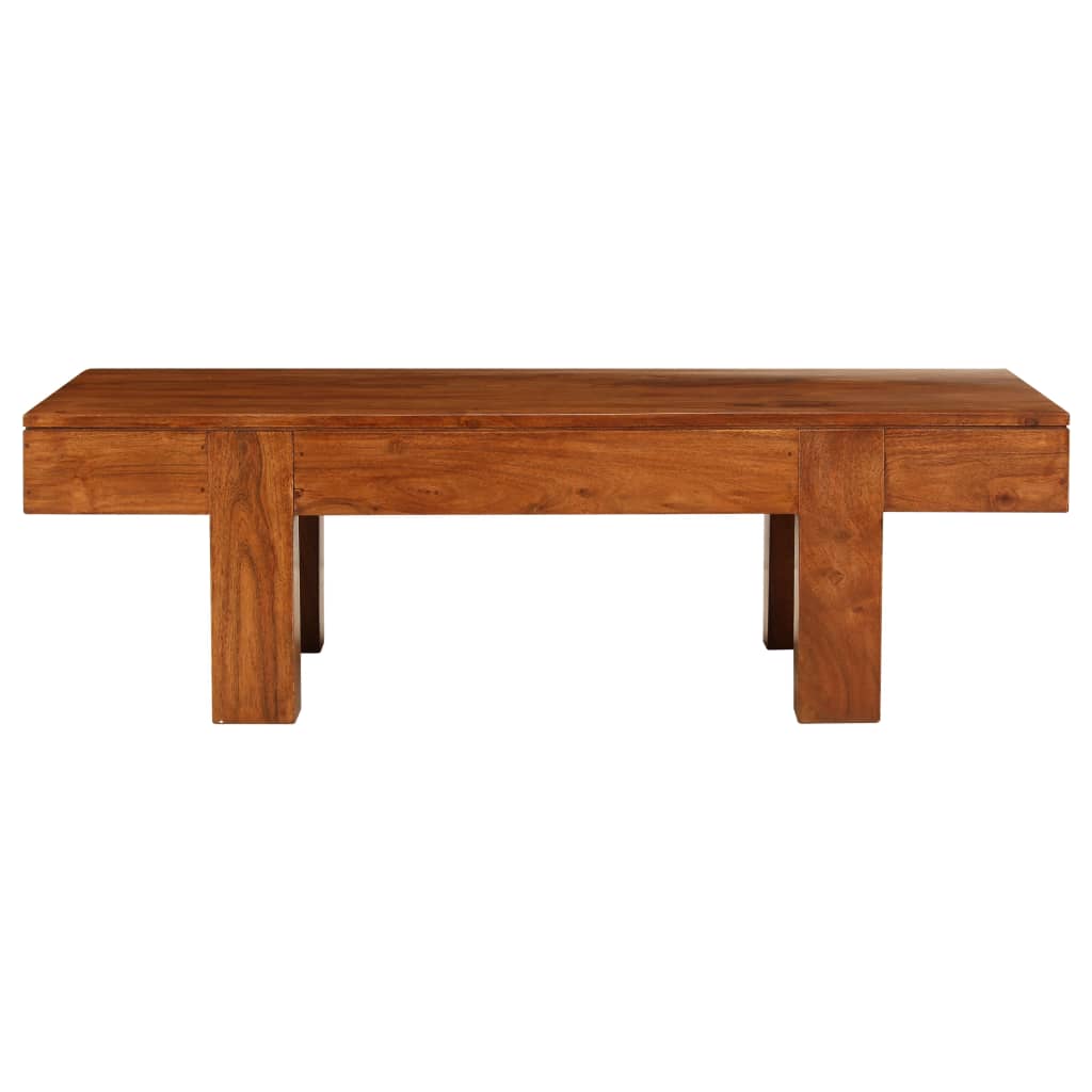 Table basse Bois d'acacia solide avec finition miel 100x50x30cm - XIOS