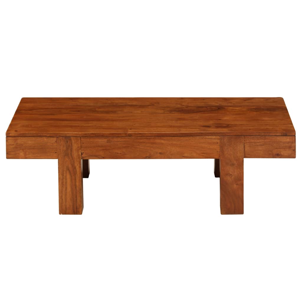 Table basse Bois d'acacia solide avec finition miel 100x50x30cm - XIOS