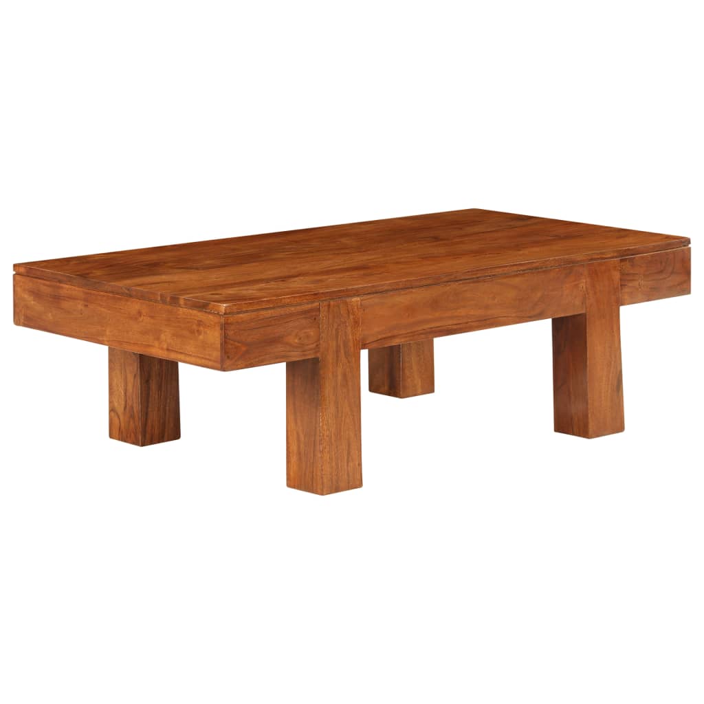 Table basse Bois d'acacia solide avec finition miel 100x50x30cm - XIOS