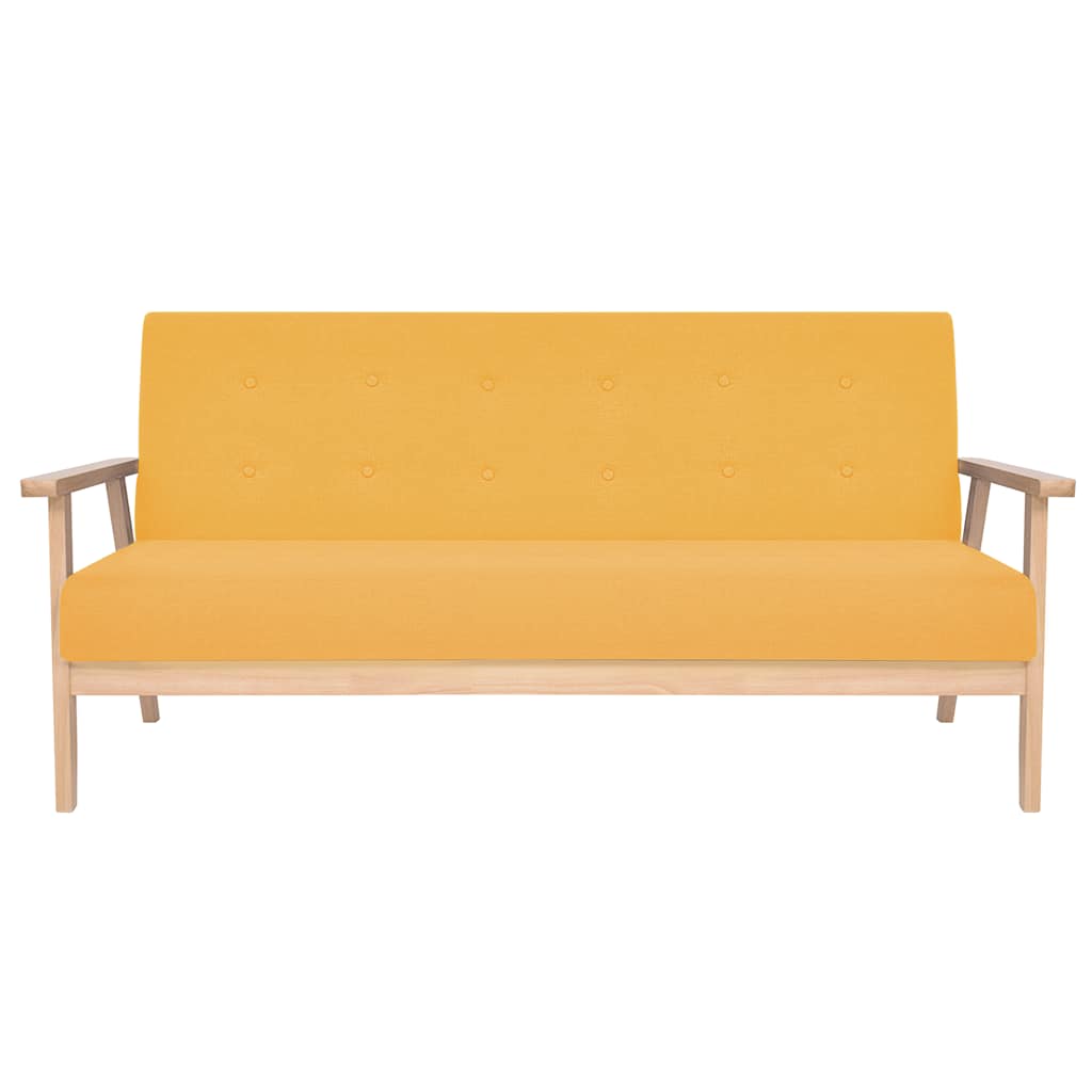 Ensemble de canapé 2 pcs Tissu jaune - XIOS