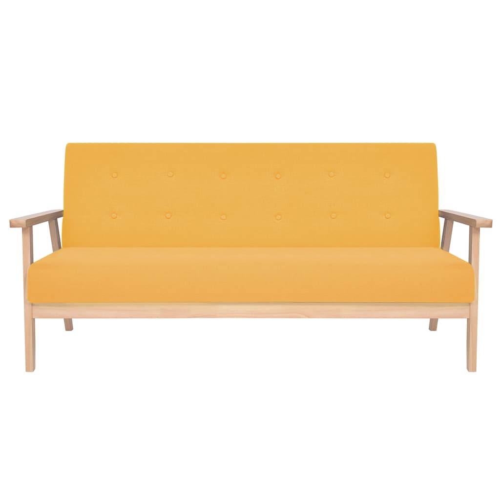 Ensemble de canapé 2 pcs Tissu jaune - XIOS