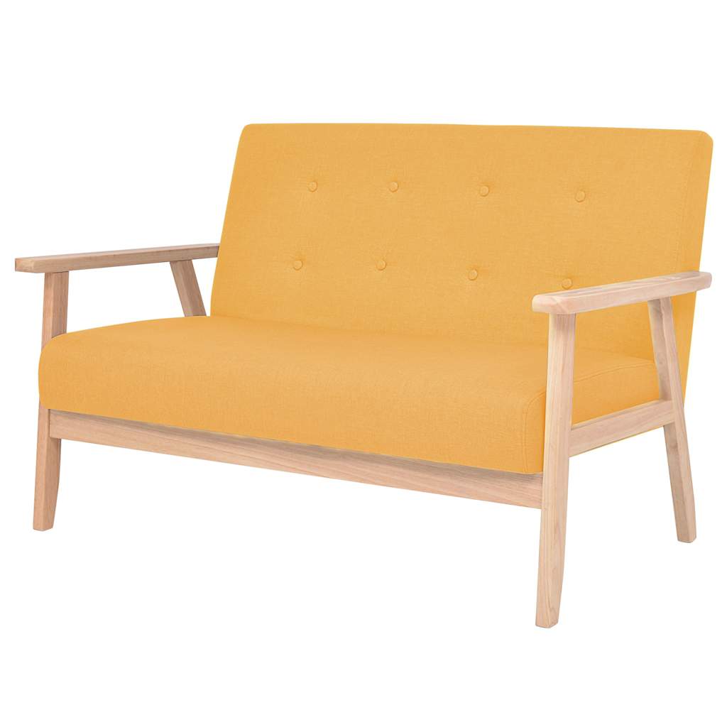 Ensemble de canapé 2 pcs Tissu jaune - XIOS