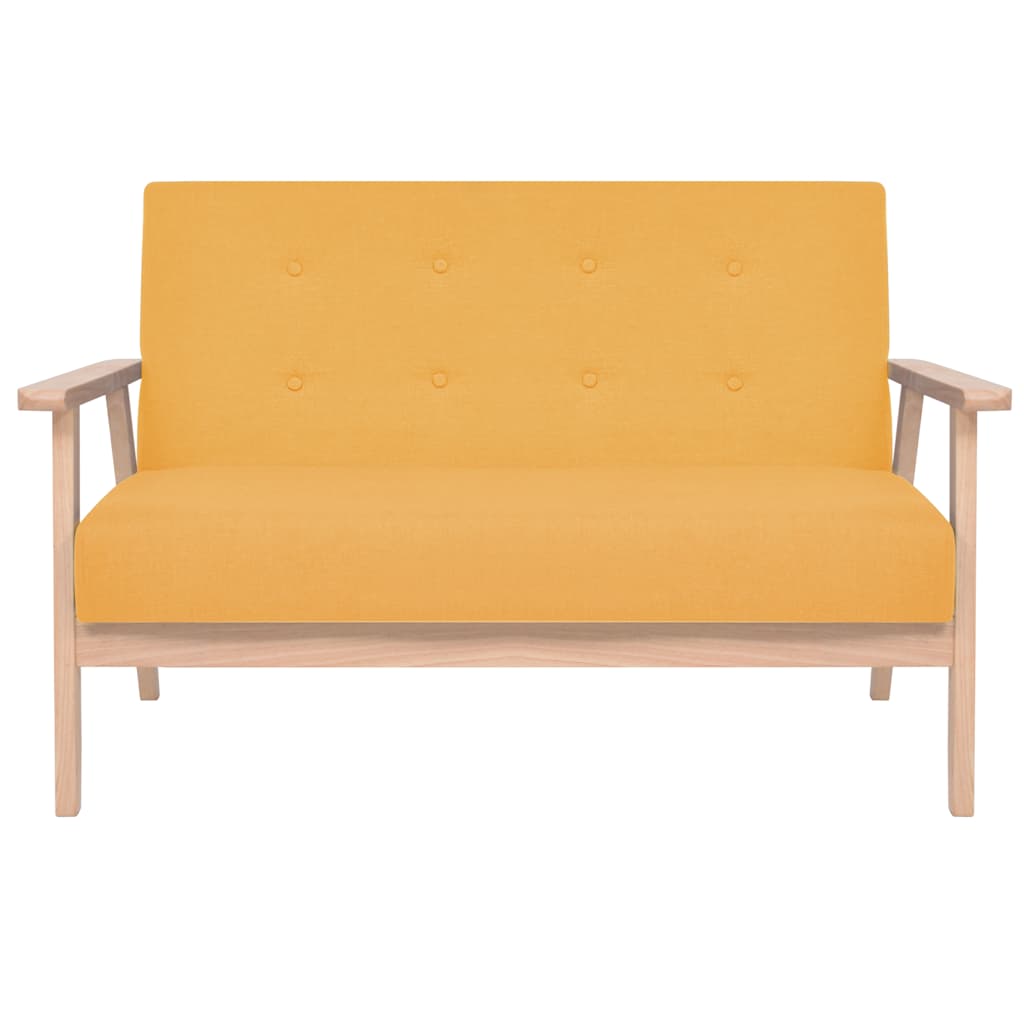 Ensemble de canapé 2 pcs Tissu jaune - XIOS