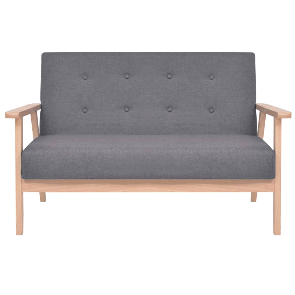 Ensemble de canapés 2 pcs Tissu Gris foncé - XIOS