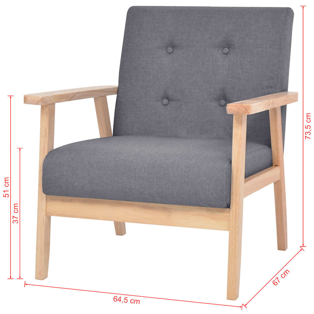 Ensemble de canapés 2 pcs Tissu Gris foncé - XIOS