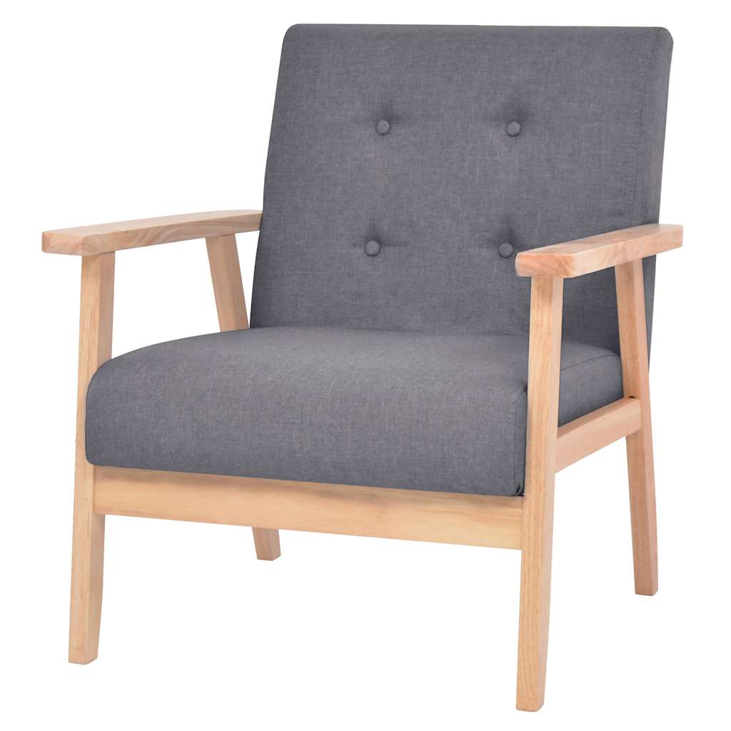 Jeu de canapé 2 pcs Tissu Gris foncé - XIOS