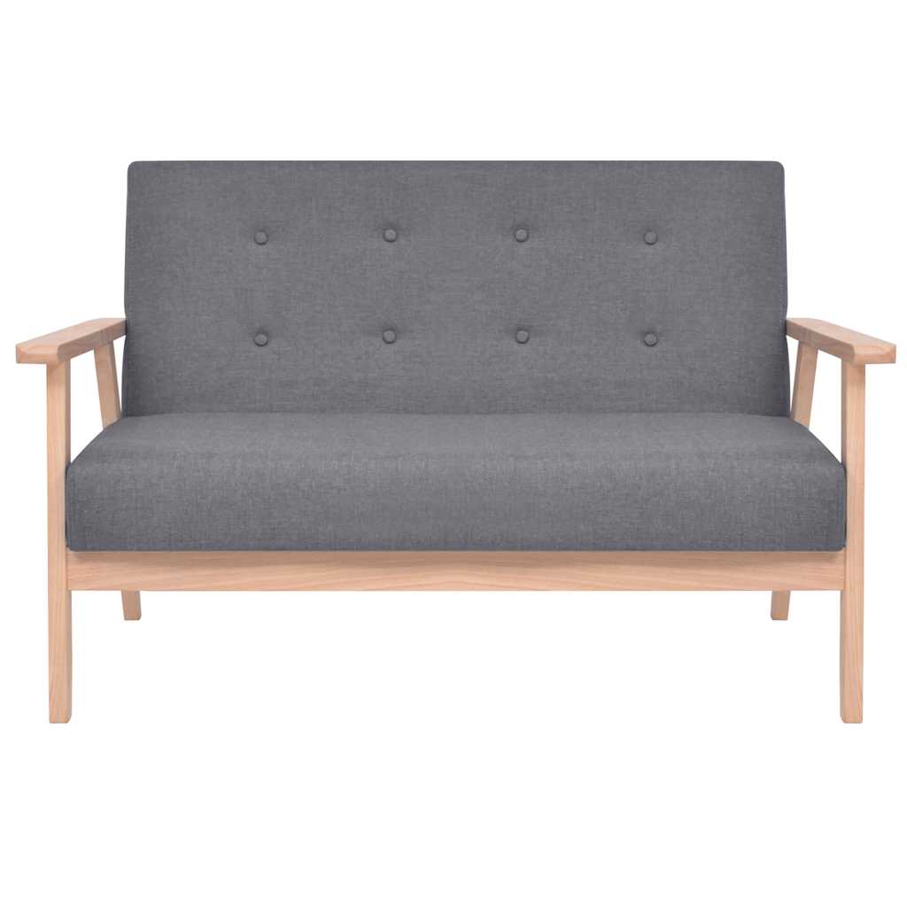 Ensemble de canapés 2 pcs Tissu Gris foncé - XIOS