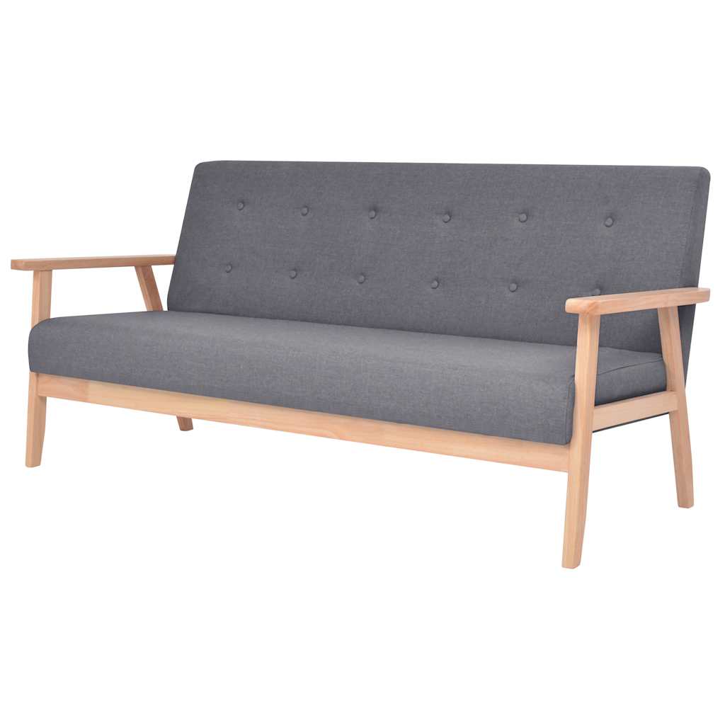 Ensemble de canapés 3 pcs Tissu Gris foncé - XIOS