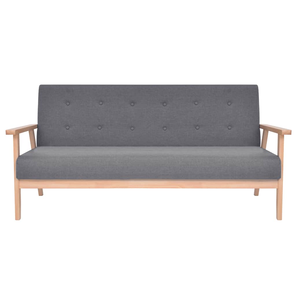 Ensemble de canapés 3 pcs Tissu Gris foncé - XIOS