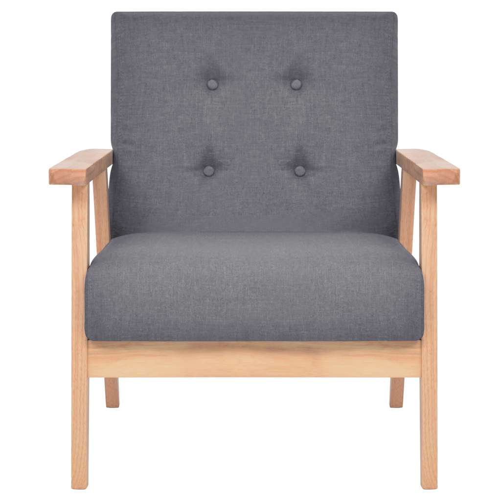 Ensemble de canapés 3 pcs Tissu Gris foncé - XIOS