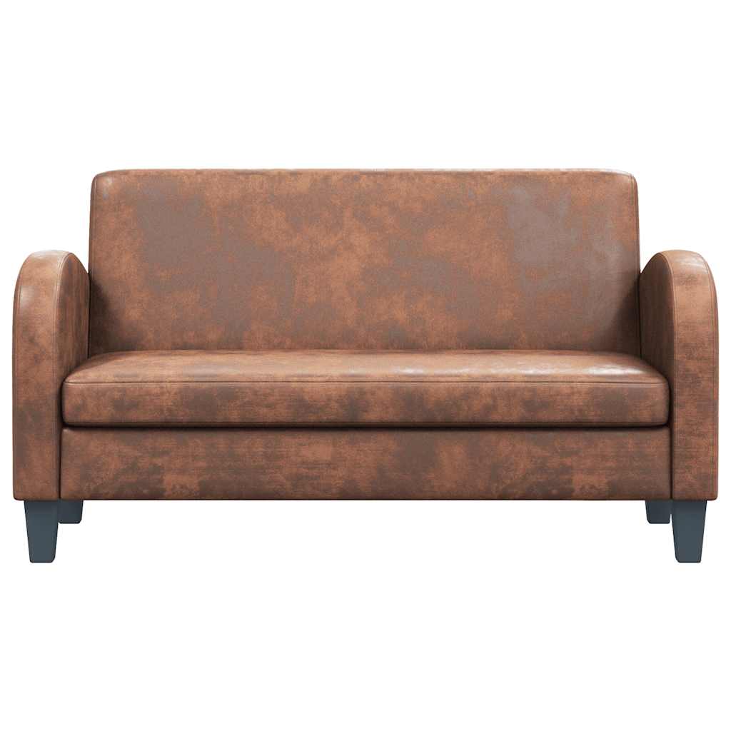 Canapé à 2 places Daim synthétique Marron - XIOS