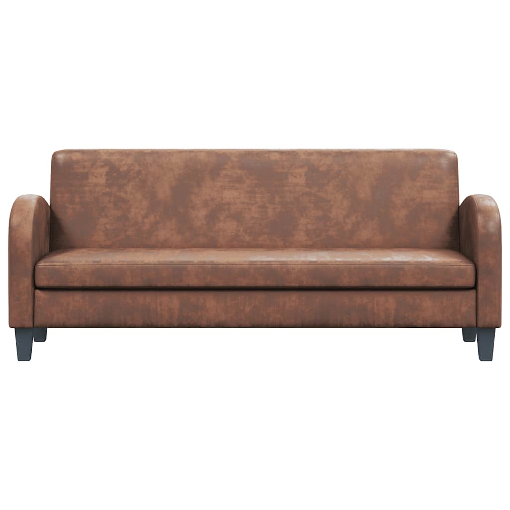 Canapé à 3 places Daim synthétique Marron - XIOS