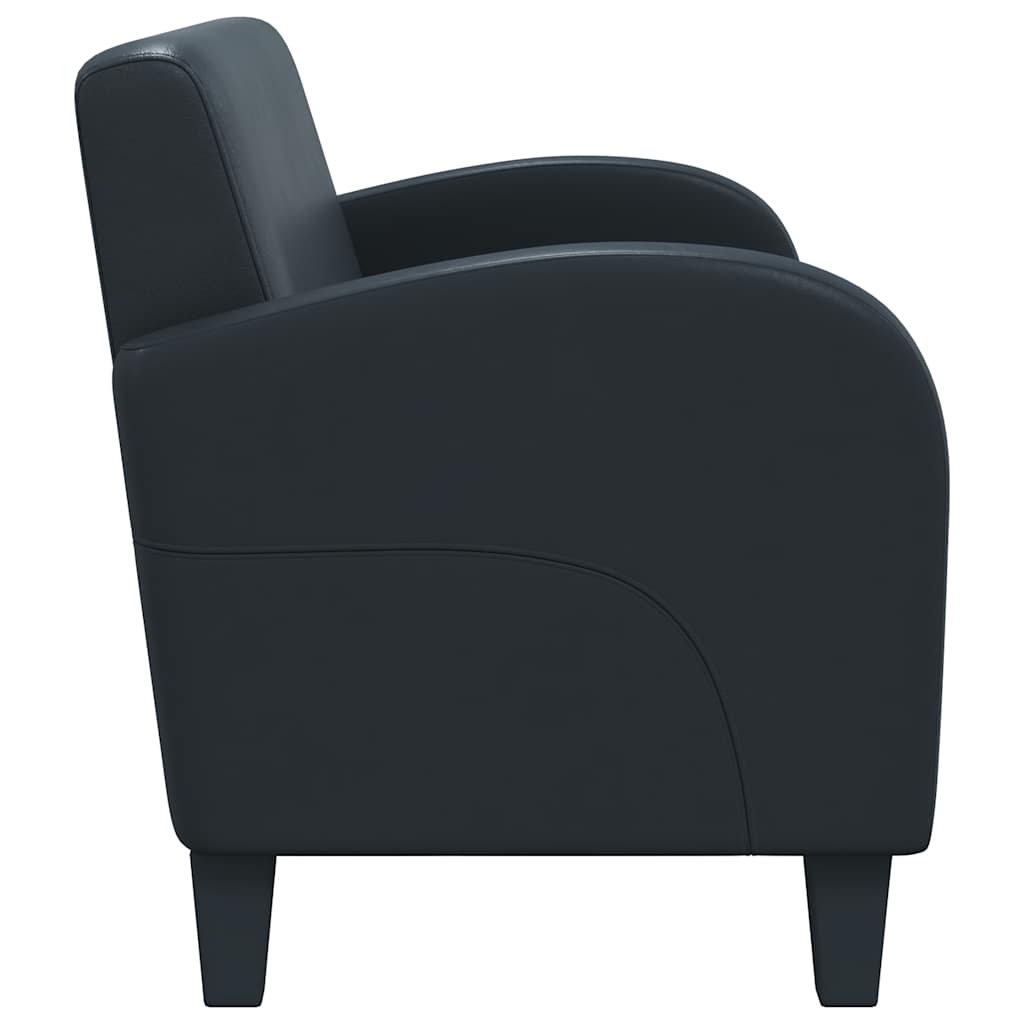 Canapé à 2 places Cuir synthétique Noir - XIOS