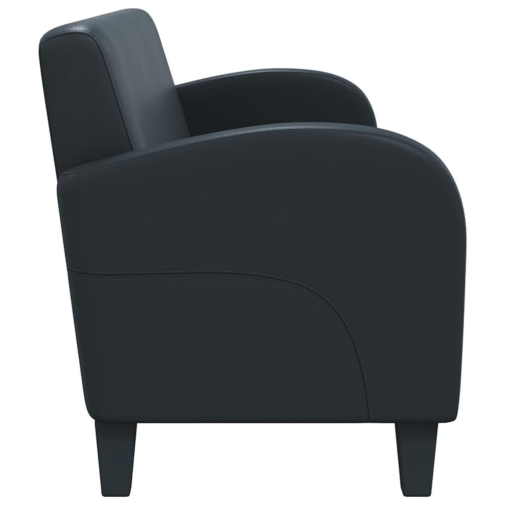 Canapé à 3 places cuir synthétique noir - XIOS