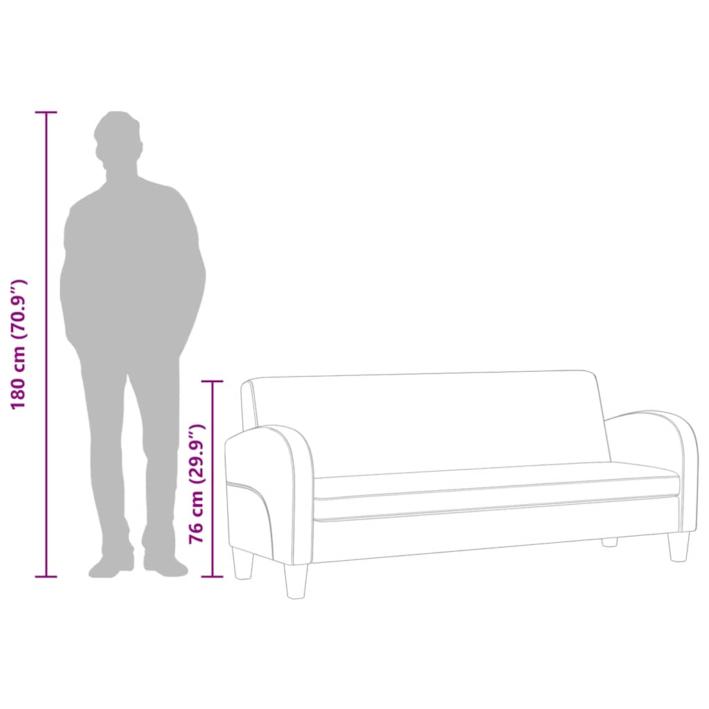 Canapé à 3 places cuir synthétique noir - XIOS