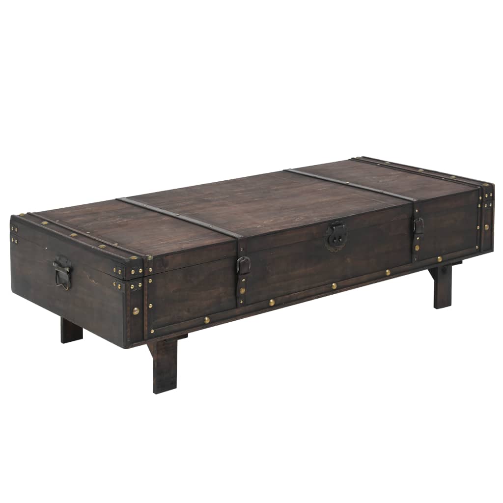 Table basse contreplaqué style vintage 120x55x35 cm - XIOS