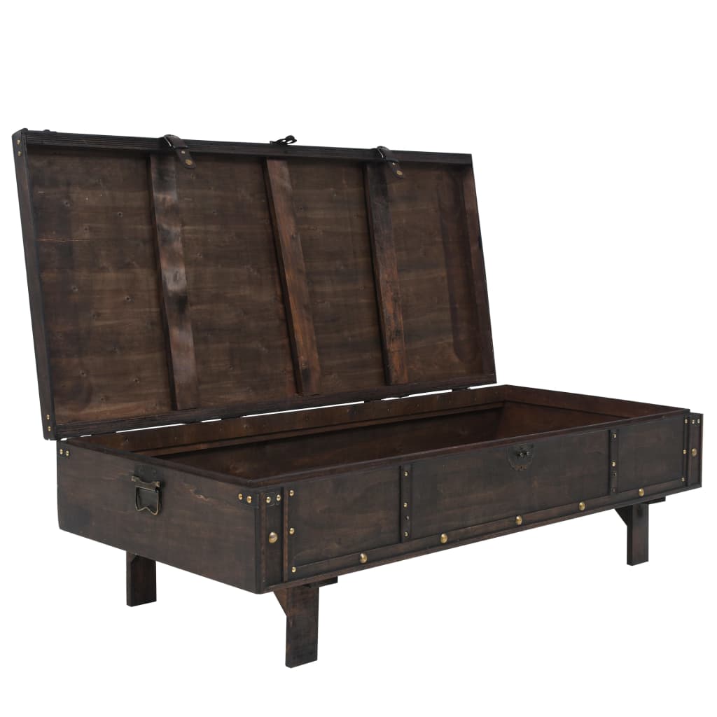 Table basse contreplaqué style vintage 120x55x35 cm - XIOS